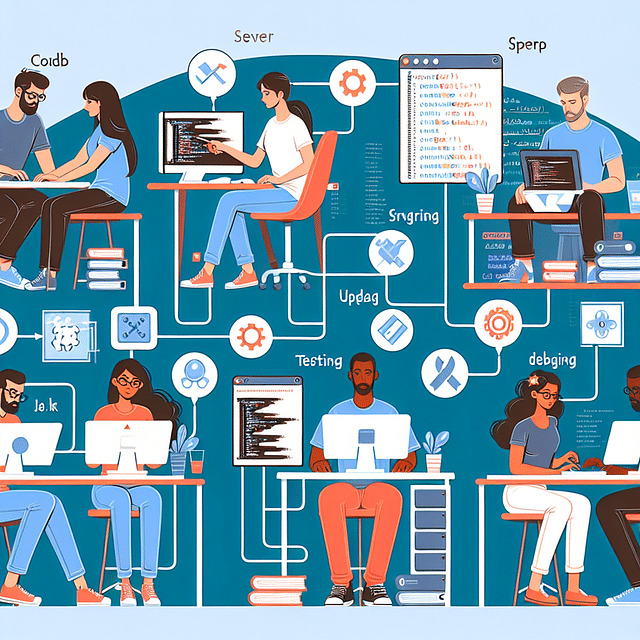 team working on software integration