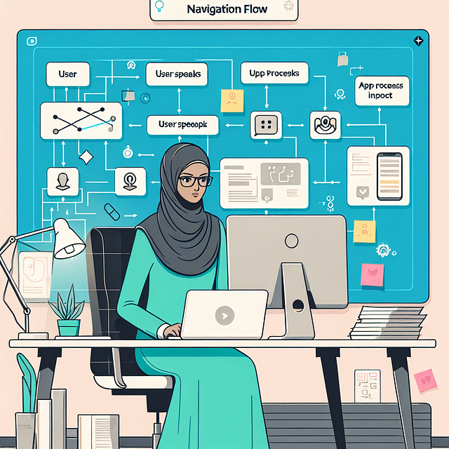 UX designer planning voice navigation flow