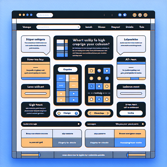 accessible website interface with alt text and high contrast